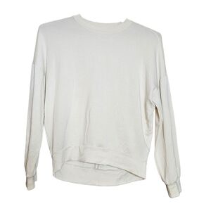 🔥Calia by Carrie Underwood Oversized Cropped Crewneck Cream Sweatshirt XS